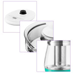 Чайник электрический Kitfort КТ-6130-3 белый/бирюзовый