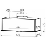 Встраиваемая вытяжка Exiteq EX-1246 black