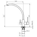 Смеситель для кухни Granula GR-2167 пирит
