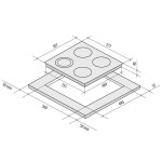 Встраиваемая электрическая варочная панель Krona DOLCE 60 WH