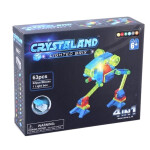 Конструктор Crystaland светящийся Луноход 4 в 1, 63 детали SHG007