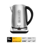 Чайник электрический Kitfort КТ-661 черный/серебристый