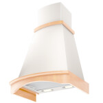 Каминная вытяжка Elikor Ротонда 60П-650-П3Л бежевый/дуб/белый патина