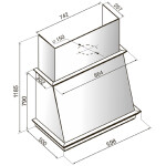 Каминная вытяжка Kuppersberg Villaggio 60 WM B