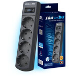 Сетевой фильтр Pilot m-MAX 1.8м (4 розетки) серый