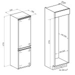 Встраиваемый холодильник Hiberg RFCB-300 LFW