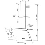 Каминная вытяжка Krona Venera 600 black PB