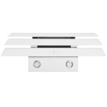 Каминная вытяжка Maunfeld Manchester Light 90 белое стекло