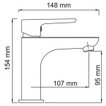 Смеситель для раковины WasserKraft Leine 3504 хром
