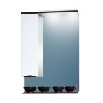 Зеркало-шкаф Бриклаер Токио 60 L венге/белый