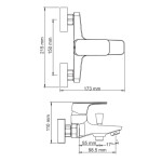 Смеситель для ванны WasserKraft Salm 2701