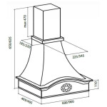 Каминная вытяжка Lex Milano 900 white