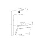 Каминная вытяжка Lex Luka 600 white