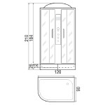 Душевая кабина River Dunay 120/90/24 MT R (10000003129)