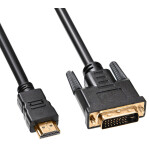 Кабель Buro HDMI-19M-DVI-D-5M