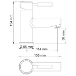Смеситель для раковины WasserKraft Main 4103 хром