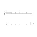 Планка на 5 крючков Schein Allom 221*5B
