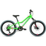 Велосипед Forward Twister 20 2.0 D ярко-зеленый/фиолетовый 2022 г 10" RBK22FW20044