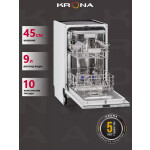 Встраиваемая посудомоечная машина Krona LUMERA 45 BI