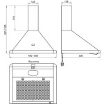 Каминная вытяжка Elikor Сатурн 50П-180-В1Л медный антик/нержавеющая сталь