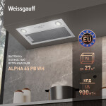 Каминная вытяжка Weissgauff Alpha 45 PB WH