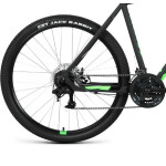 Велосипед Forward Apache 27,5 2.2 D черный матовый/ярко-зеленый 2022 г 15" RBK22FW27298