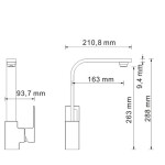 Смеситель для кухонной мойки WasserKraft Alme 1507 хром