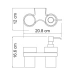 Держатель дозатора и стакана WasserKraft Berkel K-6889