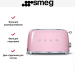 Тостер Smeg TSF02PKEU