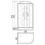 Душевая кабина River Dunay 120/80/24 ТН R (10000002106)