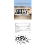 Встраиваемая газовая варочная панель Zigmund & Shtain MN 197.61 W