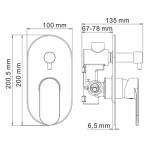 Смеситель для ванны WasserKraft Elbe 7441