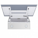 Каминная вытяжка Maunfeld Mersey 90 нержавеющая сталь/белое стекло