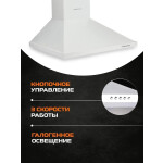 Каминная вытяжка Zigmund & Shtain K 139.6 W