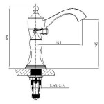 Смеситель для раковины Timo Unari 751104 F black antique