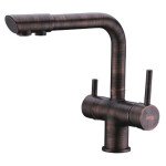 Смеситель для кухонной мойки WasserKraft A8047 темная бронза
