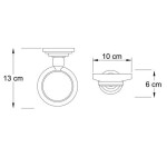 Мыльница стеклянная WasserKraft Isar K-7329