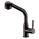 Смеситель для кухонной мойки WasserKraft А8247 с выдвижной лейкой темная бронза