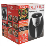 Аэрогриль Delta Lux DE-6102 черный