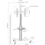Стойка для телевизора Arm Media PT-STAND-11 черный