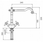 Смеситель для кухни Italmix NOVECENTO 0910 GREY (серый 03)