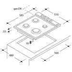 Встраиваемая газовая варочная панель Candy CHG6BRX