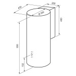 Каминная вытяжка Krona TINA 350 WHITE 3P