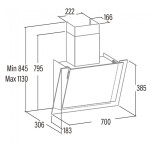 Каминная вытяжка Cata Valto 700 XGWH