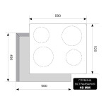Встраиваемая электрическая варочная панель Lex EVH 640-0 BL