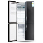 Холодильник Ginzzu NFK-500 черное стекло