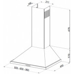Каминная вытяжка Korting KHC 6750 RSI