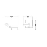 Стакан настенный Schein Watteau 123 (стекло)