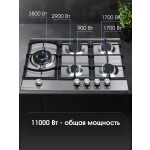 Встраиваемая газовая варочная панель Zigmund & Shtain G 14.7 S