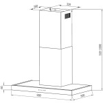 Каминная вытяжка Krona Rut 900 inox 3P-S